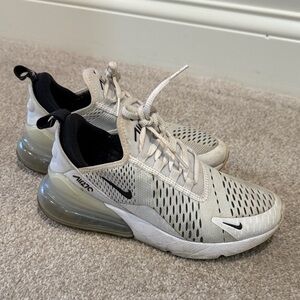 Nike Air Max 270 White and Black Athletic Shoes